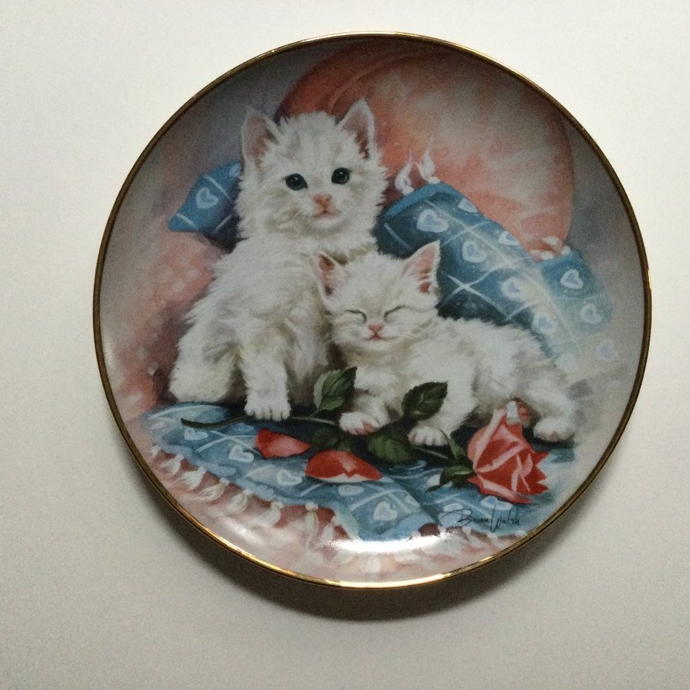 Franklin Mint “Purrfectly Precious” By Brian Walsh Collectible Plate cat plates
